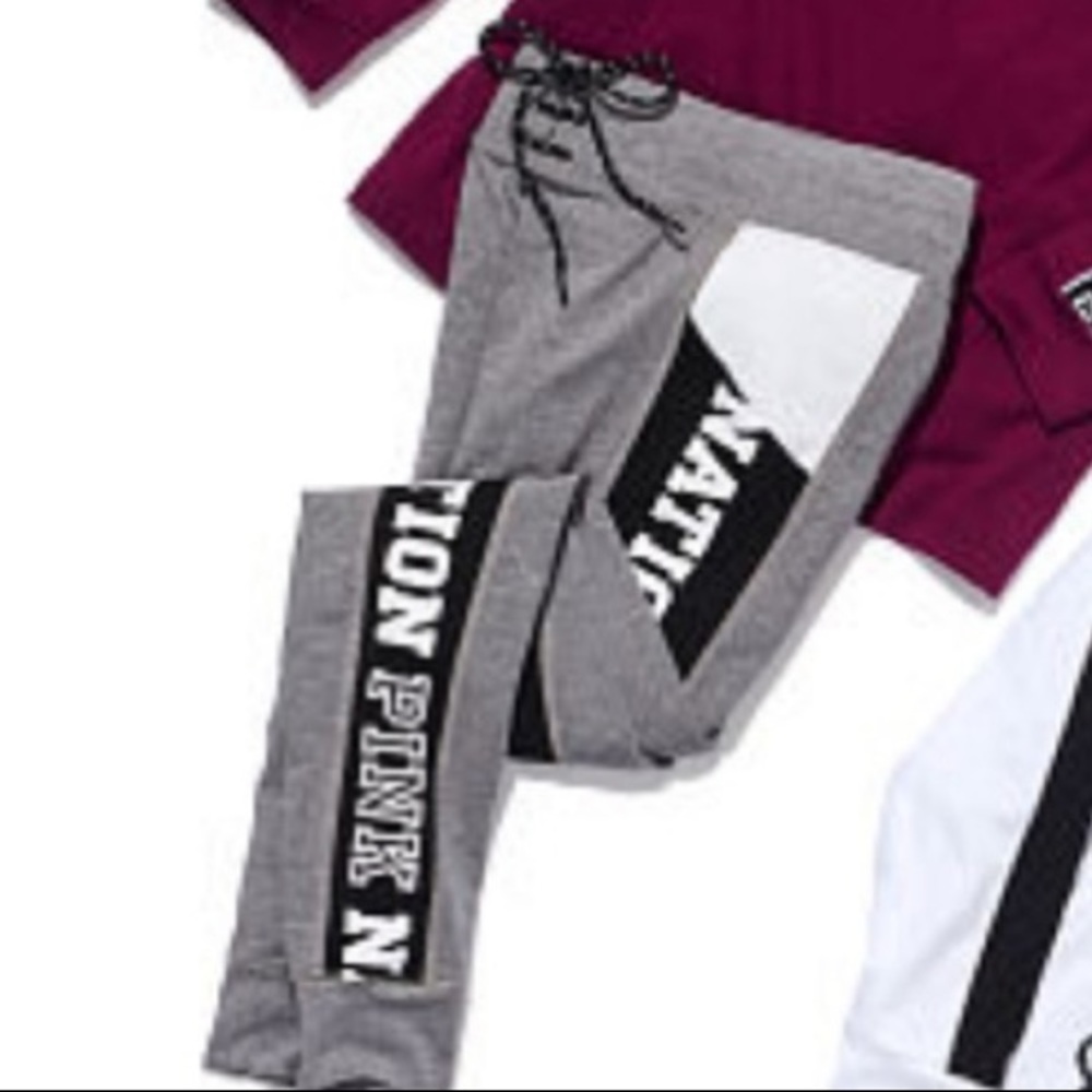 Gray VS Pink Nation Leggings NWT